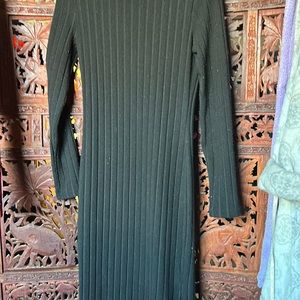 Black long sleeve, ankle length dress